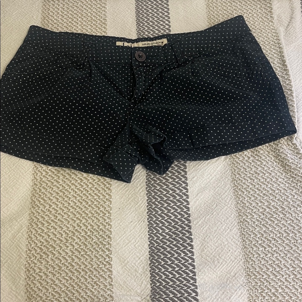 L.e.i shorts Y2K Shorts Blue and white polka dots
